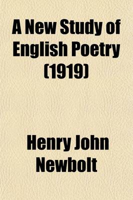 Book cover for A New Study of English Poetry