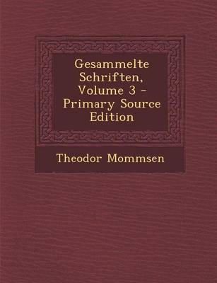 Book cover for Gesammelte Schriften, Volume 3