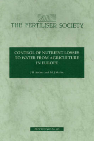 Cover of Control of Nutrient Losses to Water from Agriculture in Europe