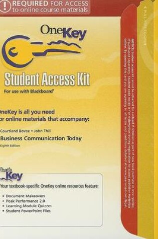Cover of Business Communication Today Student Access Kit for Use with Blackboard