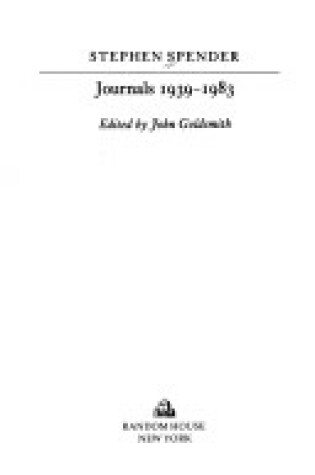 Cover of Journals, 1939-1983