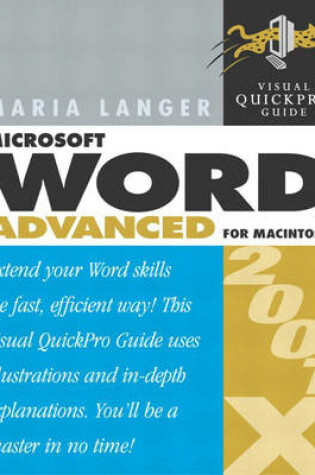 Cover of Word 2001/X Advanced for Macintosh