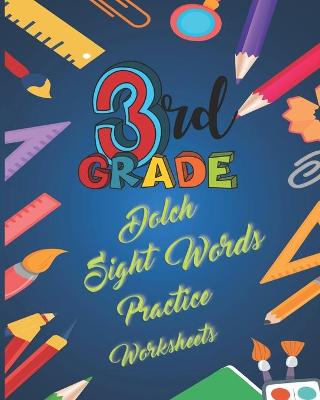 Book cover for 3rd Grade Dolch Sight Words Practice Worksheets