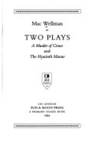 Cover of Two Plays