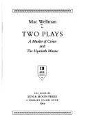 Cover of Two Plays