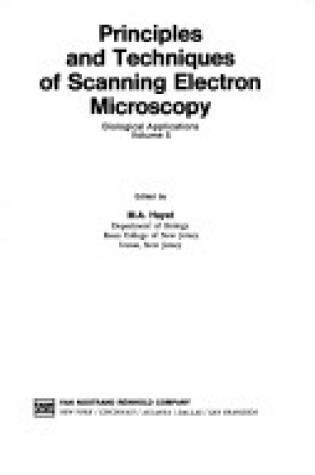 Cover of Principles and Techniques of Scanning Electron Microscopy