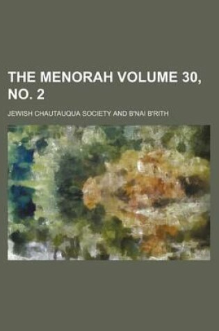 Cover of The Menorah Volume 30, No. 2