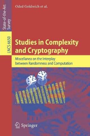 Cover of Studies in Complexity and Cryptography