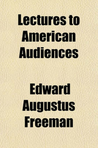 Cover of Lectures to American Audiences