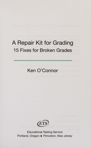 Book cover for A Repair Kit for Grading