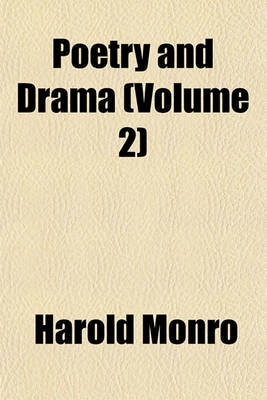 Book cover for Poetry and Drama (Volume 2)