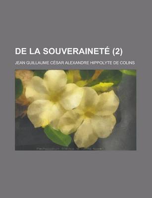 Book cover for de La Souverainete (2 )