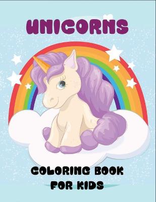 Book cover for Unicorns coloring book for kids