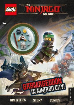 Book cover for The LEGO® NINJAGO MOVIE: Garmageddon in Ninjago City! (Activity Book with minifigure)
