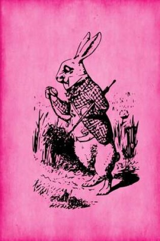 Cover of Alice in Wonderland Journal - White Rabbit (Pink)