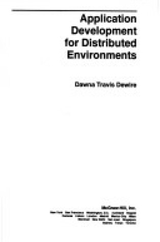 Cover of Application Development for Distributed Environments