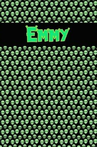 Cover of 120 Page Handwriting Practice Book with Green Alien Cover Emmy