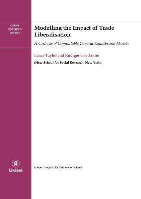 Book cover for Modelling the Impact of Trade Liberalisation