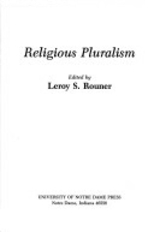 Cover of Religious Pluralism