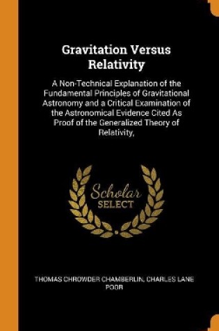 Cover of Gravitation Versus Relativity