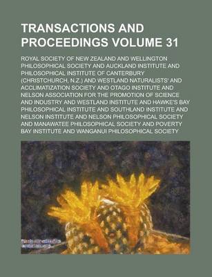 Book cover for Transactions and Proceedings Volume 31