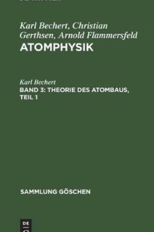 Cover of Theorie Des Atombaus, Teil 1