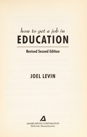 Book cover for How to Get a Job in Education