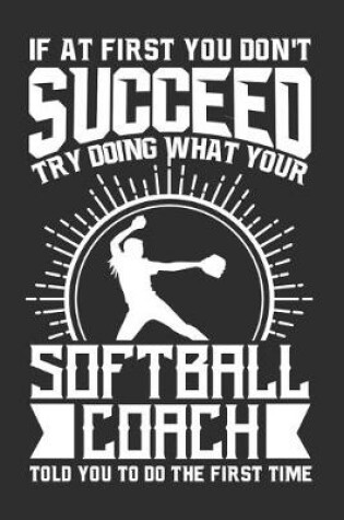 Cover of If At First You Don't Succeed Try Doing What Your Softball Coach Told You To Do The First Time