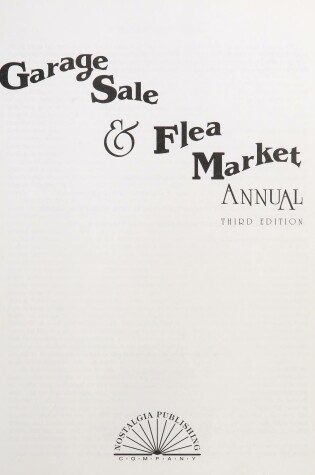 Cover of Garage Sale and Flea Market Annual, 3rd Ed.