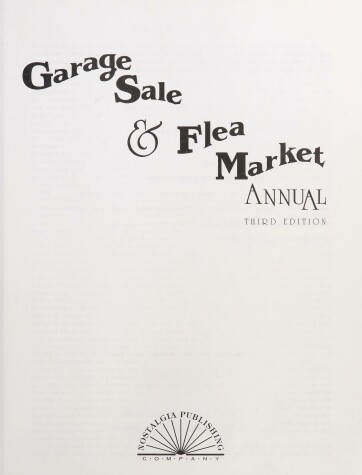 Book cover for Garage Sale and Flea Market Annual, 3rd Ed.