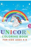 Book cover for unicorn coloring book for kids ages 4-8