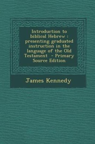 Cover of Introduction to Biblical Hebrew