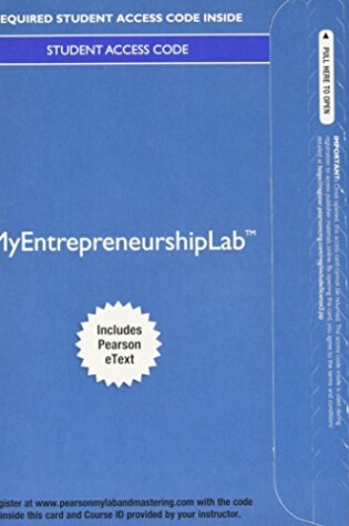 Cover of Mylab Entrepreneurship with Pearson Etext -- Access Card -- For Entrepreneurship