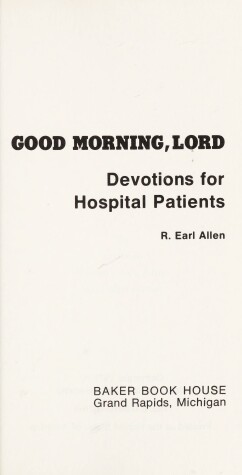 Book cover for Devotions for Hospital Patients