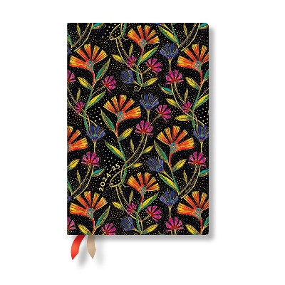 Book cover for Wild Flowers (Playful Creations) Mini 18-month Horizontal Hardback Dayplanner 2025 (Elastic Band Closure)