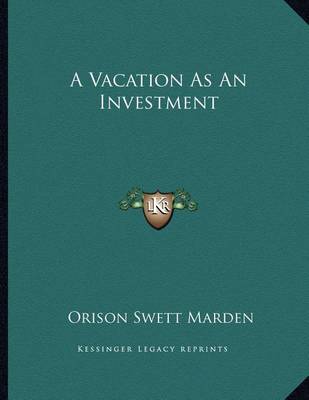 Book cover for A Vacation as an Investment