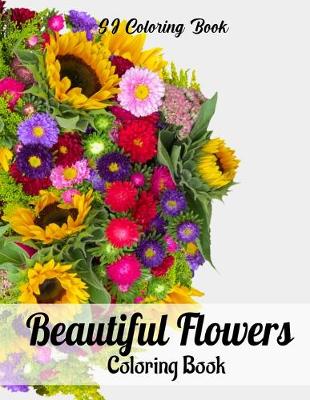 Book cover for Beautiful Flowers Coloring Book