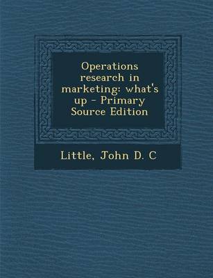 Book cover for Operations Research in Marketing