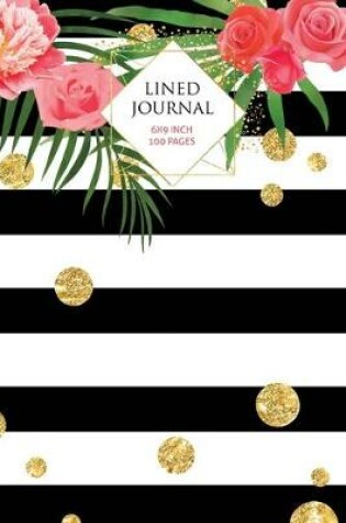 Cover of Bold Striped Floral Lined Journal