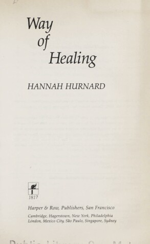 Book cover for Way of Healing