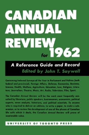 Cover of Cdn Annual Review 1962