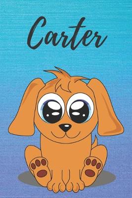 Book cover for Carter dog coloring book / notebook / journal / diary