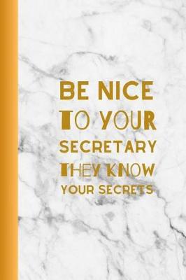 Book cover for Be Nice To You Secretary They Know Your Secrets
