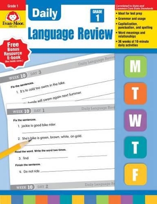 Book cover for Daily Language Review Grade 1