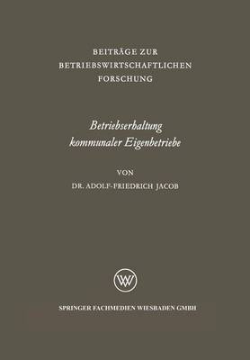 Cover of Betriebserhaltung Kommunaler Eigenbetriebe