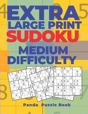 Book cover for Extra Large Print Sudoku Medium Difficulty