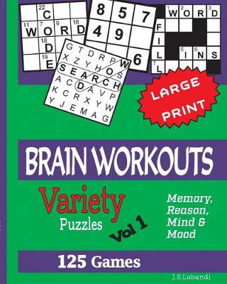 Book cover for BRAIN WORKOUTS (Variety) Puzzles Vol 1