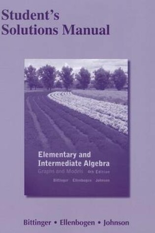 Cover of Student's Solutions Manual for Elementary and Intermediate Algebra