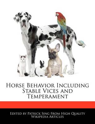 Book cover for Horse Behavior Including Stable Vices and Temperament