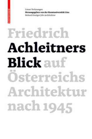 Cover of Friedrich Achleitners Blick Auf OEsterreichs Architektur Nach 1945